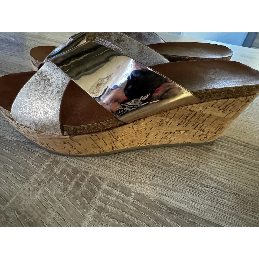 Yellow Box Ilysa Women's Platform Mule Slide On Sandals Shoes Size 8 EUC SB18 - Picture 2 of 6